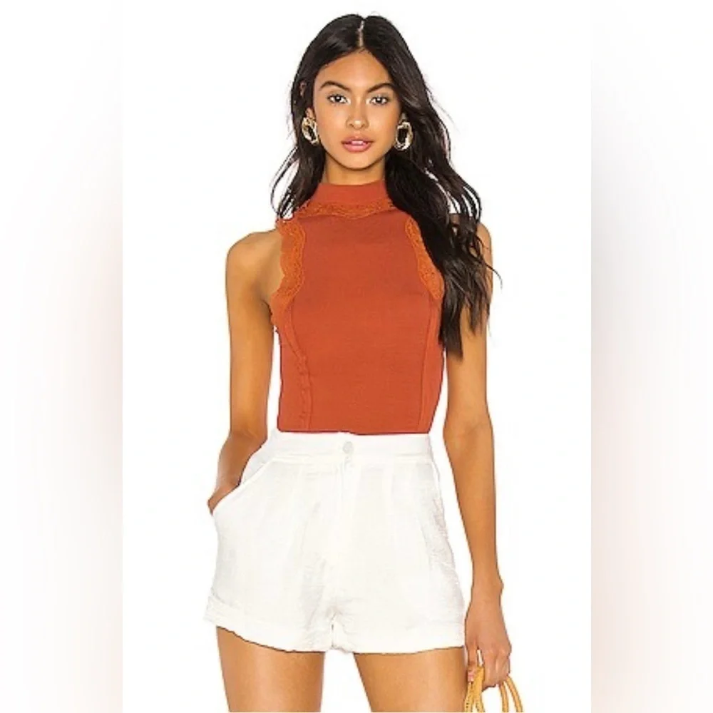 Free People | Lace Trim Sleeveless Top | NWT!